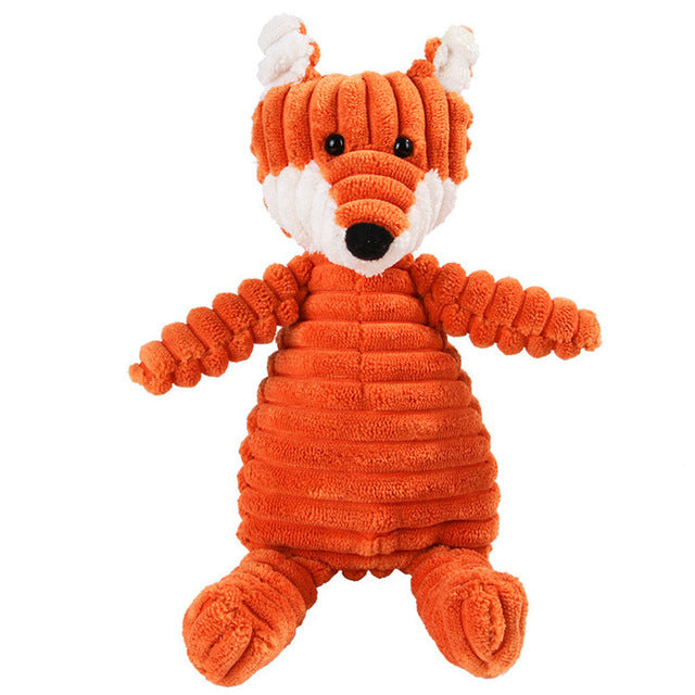 Vocal Animal Plush Dog Toy – Chew & Molar Teeth Cleaning Trainer for Small & Medium Dogs