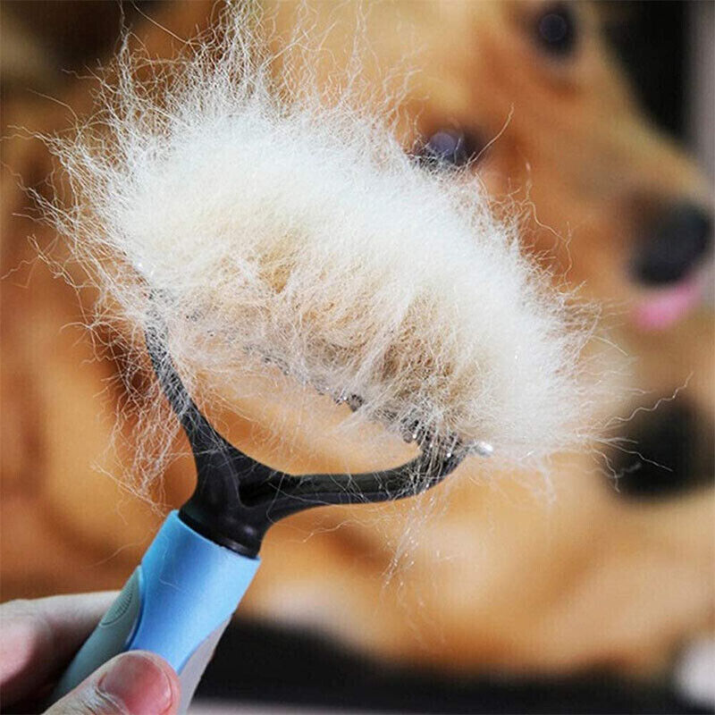 Double-Sided Pet Grooming Brush – Deshedding & Dematting Rake Comb for Dogs & Cats, Fur Remover for Small to Large Breeds