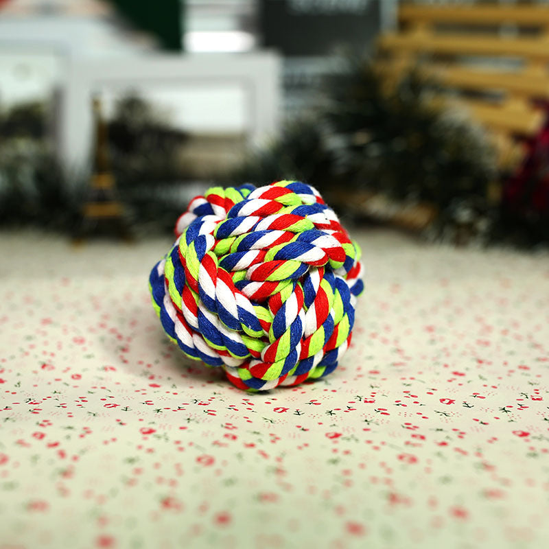 Cotton Rope Ball Dog Toy – Chew & Tug Toy for Small & Medium Breeds