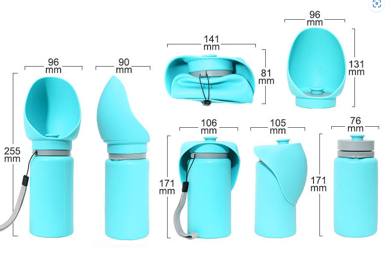 Folding Pet Travel Water Bottle 550ml – Portable Dog & Cat Drinking Dispenser