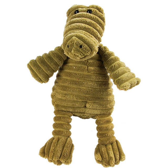 Vocal Animal Plush Dog Toy – Chew & Molar Teeth Cleaning Trainer for Small & Medium Dogs