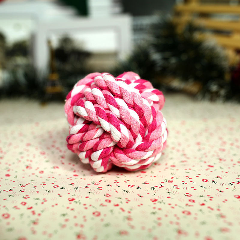Cotton Rope Ball Dog Toy – Chew & Tug Toy for Small & Medium Breeds