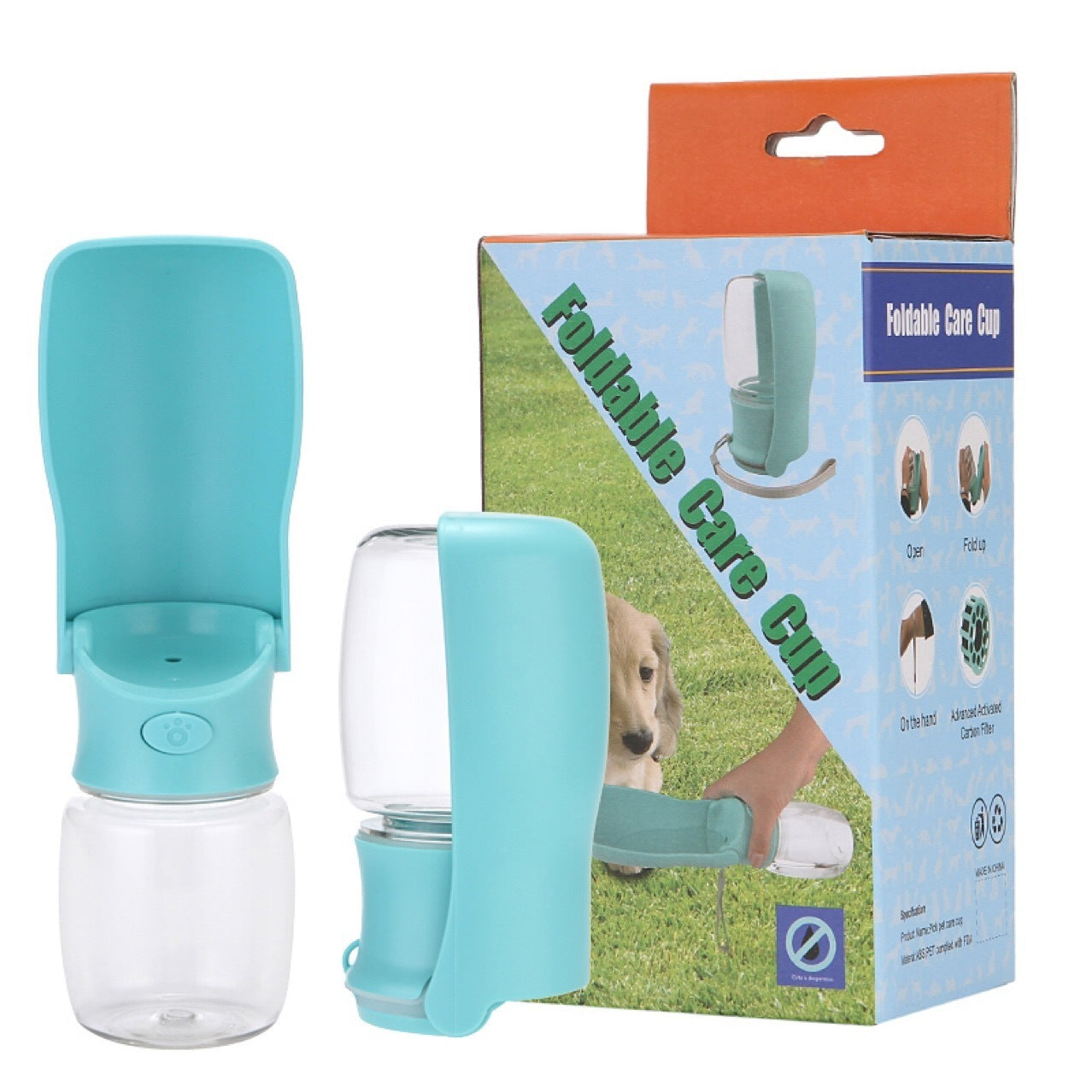 Foldable Pet Water Bottle – Portable Dispenser (350–550ml)
