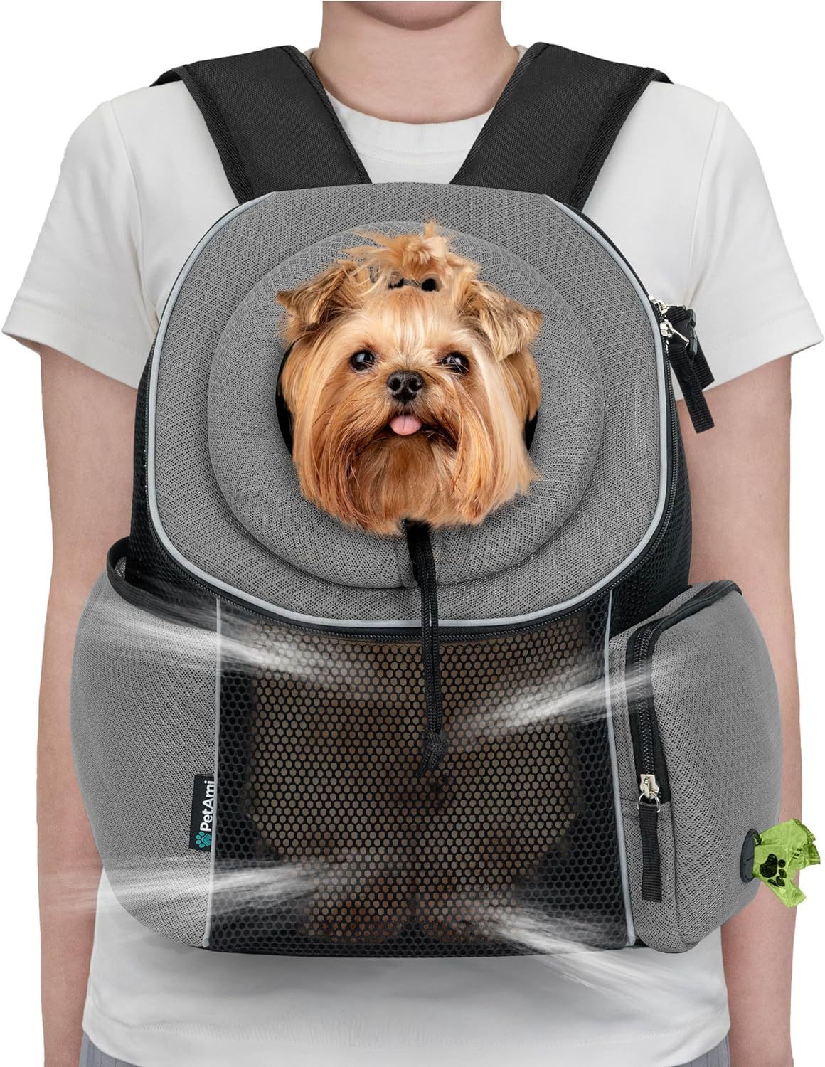Breathable Dog Carrier Backpack – Portable Travel Bag for Small Dogs & Puppies