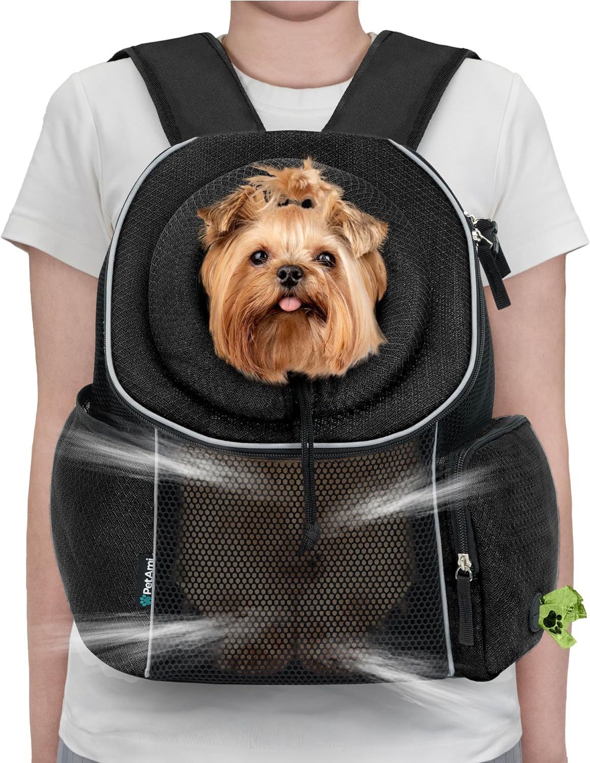 Breathable Dog Carrier Backpack – Portable Travel Bag for Small Dogs & Puppies