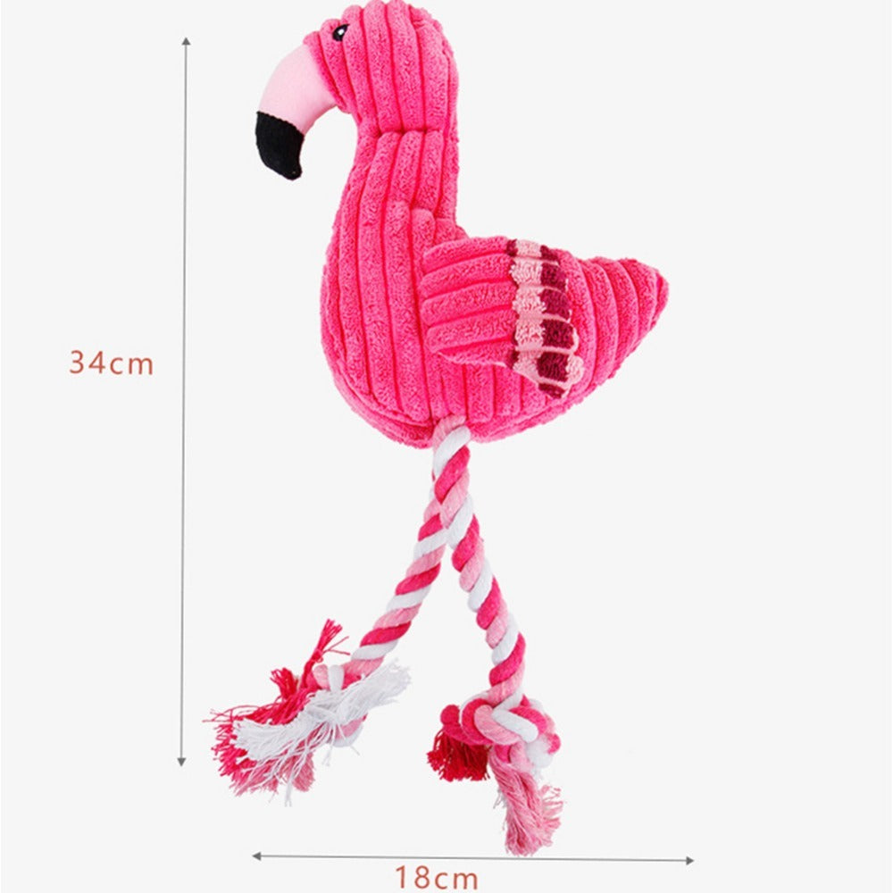 Vocal Animal Plush Dog Toy – Chew & Molar Teeth Cleaning Trainer for Small & Medium Dogs