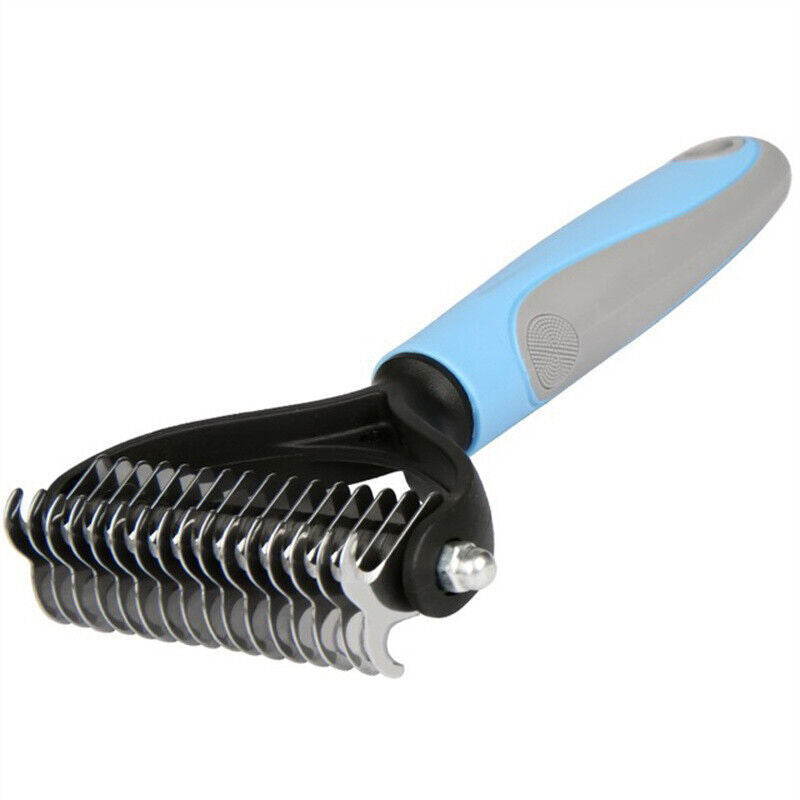 Double-Sided Pet Grooming Brush – Deshedding & Dematting Rake Comb for Dogs & Cats, Fur Remover for Small to Large Breeds