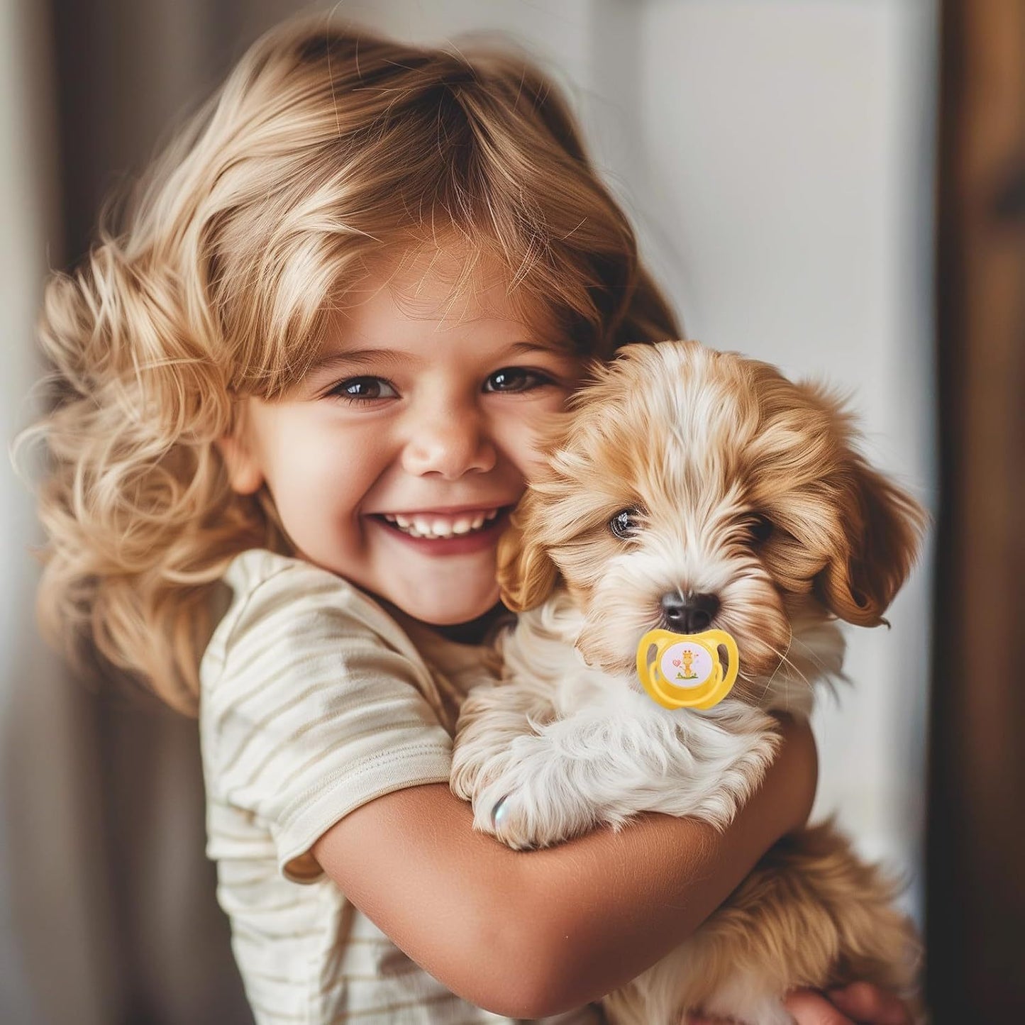 Dog & Kitten Pacifier Teething Toy – Chew Toy for Small Dogs, Puppies & Cats, Essential Pet Supplies