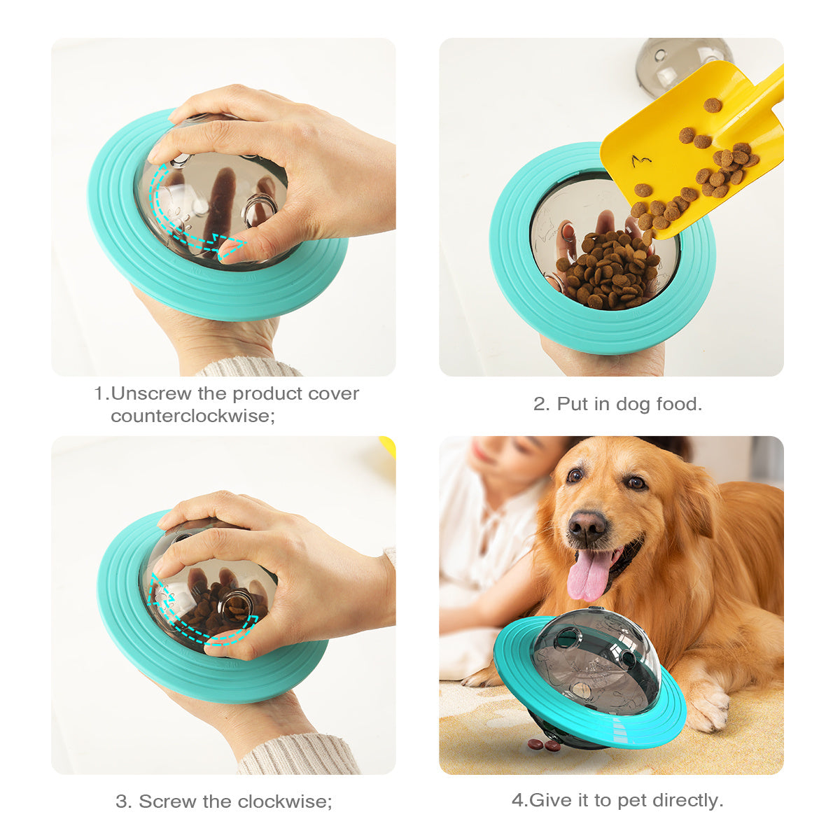 Interactive Dog Treat Dispensing Ball – Slow Feeder & IQ Training Toy for Small and Medium Dogs