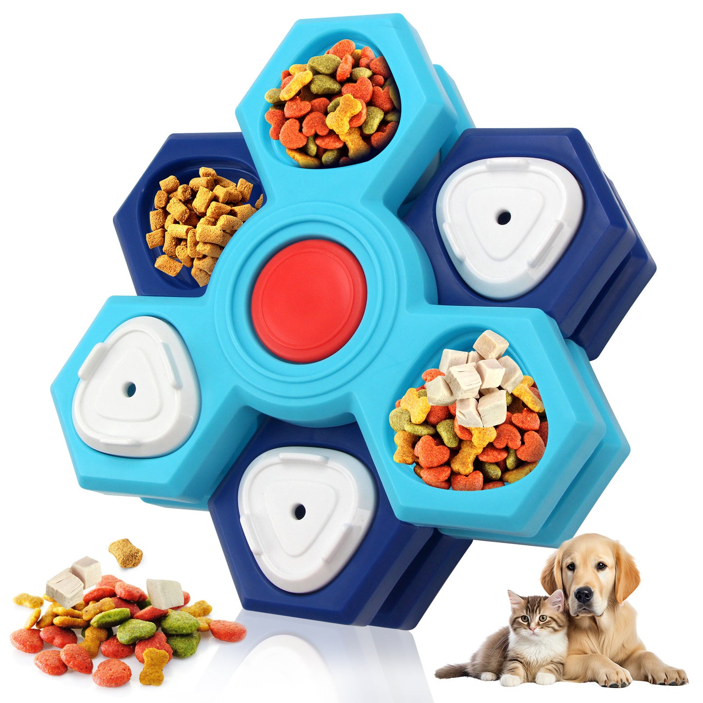 Interactive Dog Puzzle Toy – Slow-Feeding Treat Dispenser for Small & Large Dogs, Puppy Enrichment & IQ Training