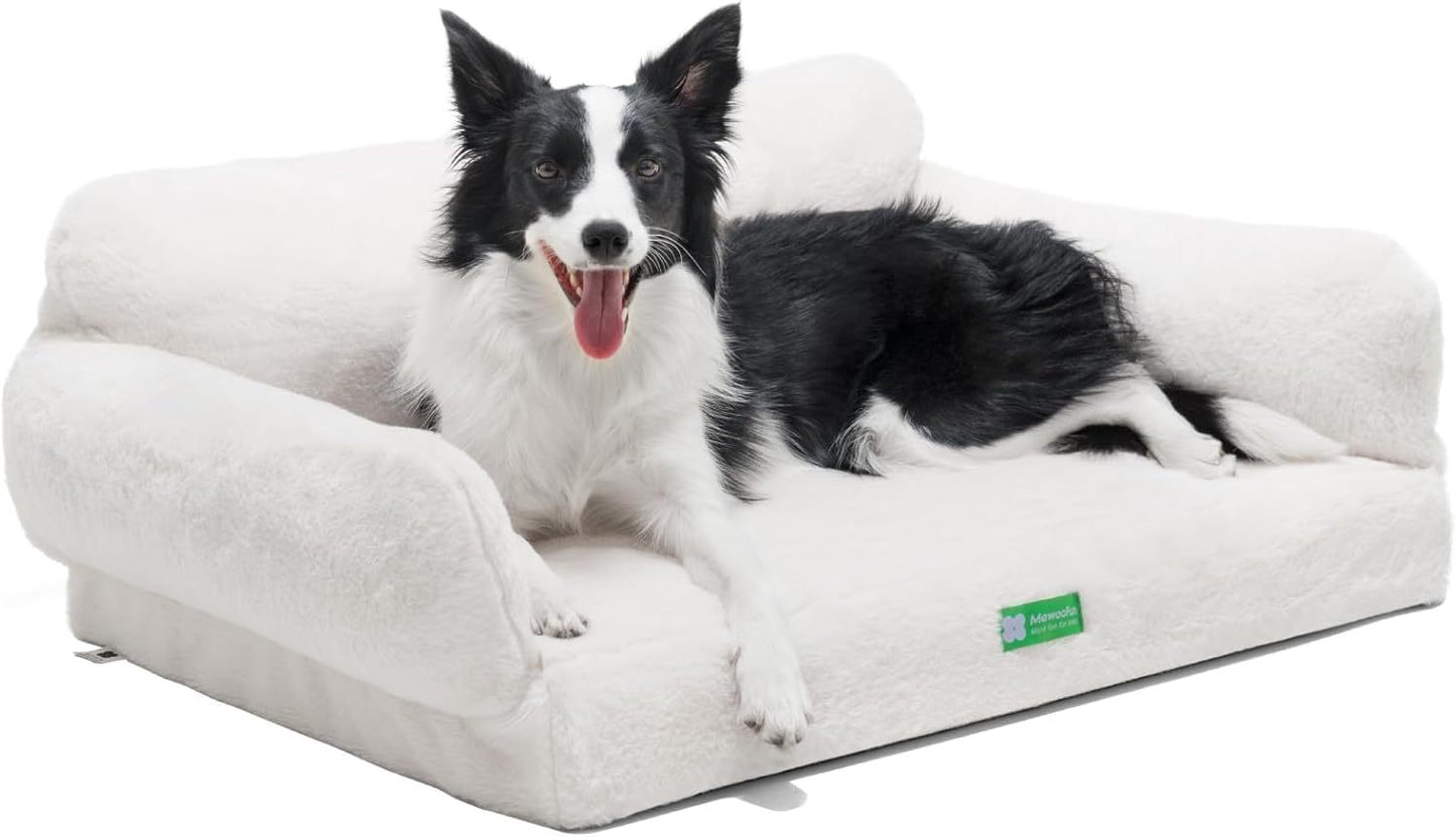 MEWOOFUN Orthopedic Dog Bed MEWOOFUN Orthopedic Dog Bed Sofa with Egg Foam – Washable Cover & Non-Slip Bottom, Large 35" for Medium Dogs, Beige