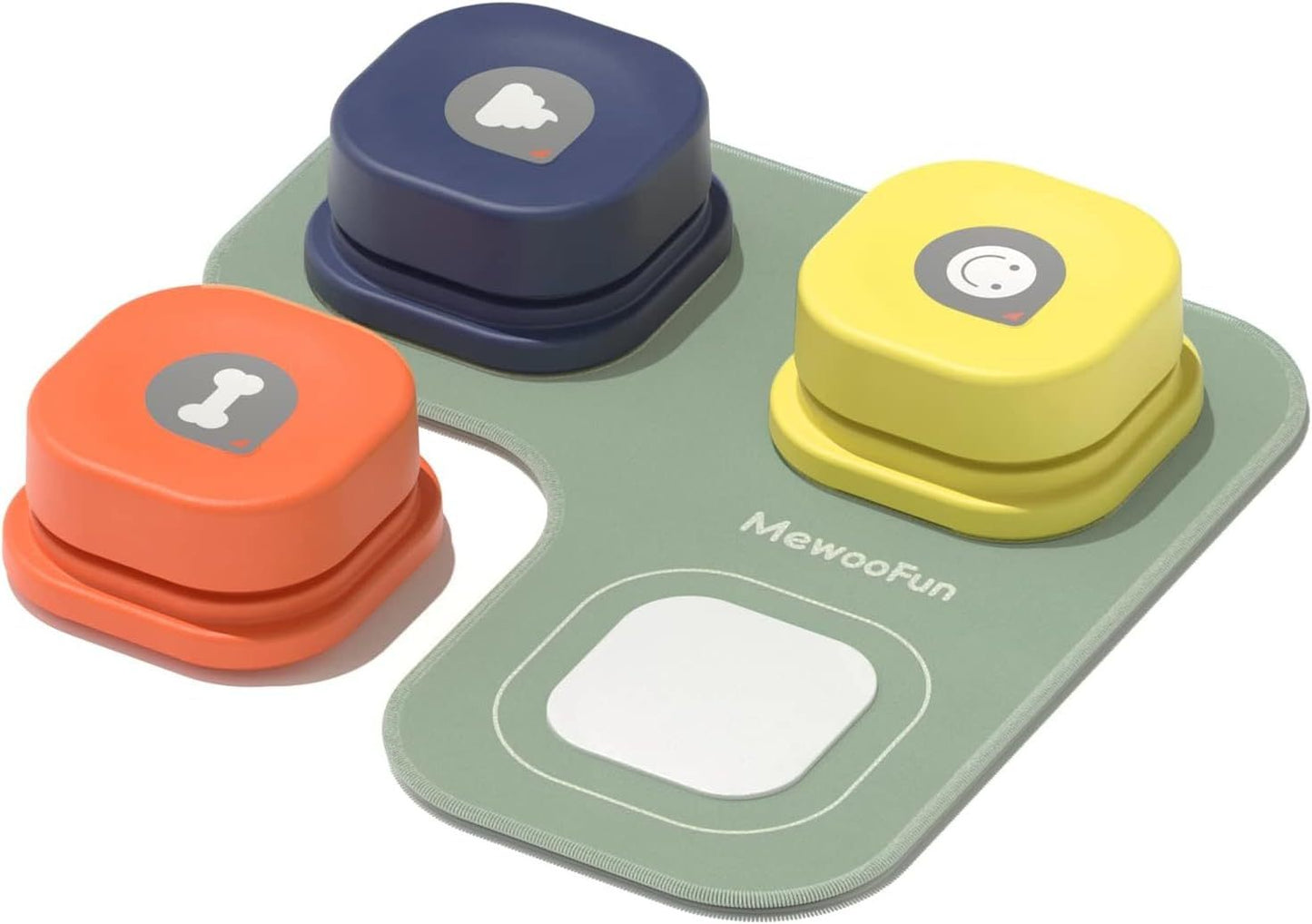 MEWOOFUN Dog Talking Buttons Set – 3 Recordable Communication Buttons for Small & Medium Dogs