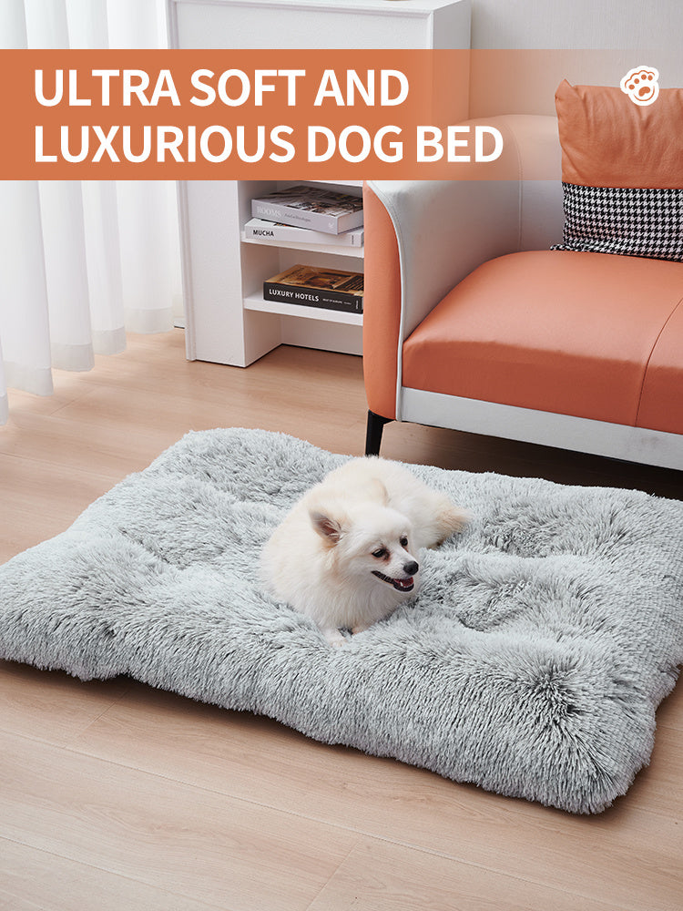 Washable Plush DogWashable Plush Dog Bed – Soft Sofa Mat & Portable Pet Kennel for Small and Medium Dogs, Cozy Sleep Protector