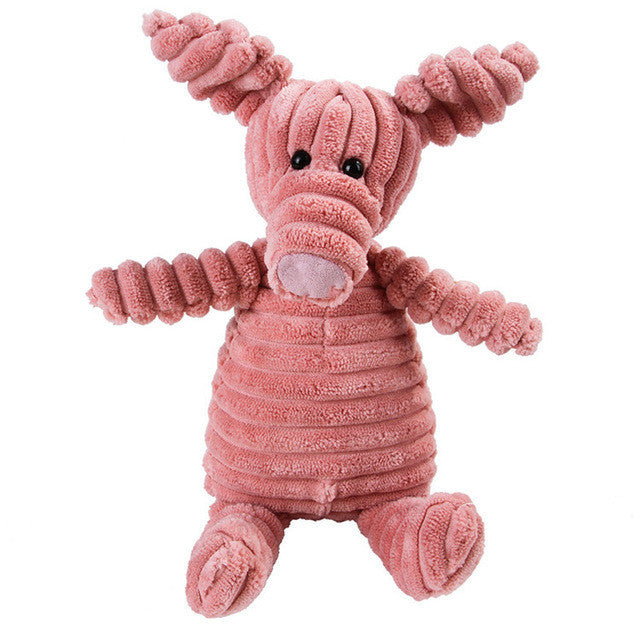 Vocal Animal Plush Dog Toy – Chew & Molar Teeth Cleaning Trainer for Small & Medium Dogs