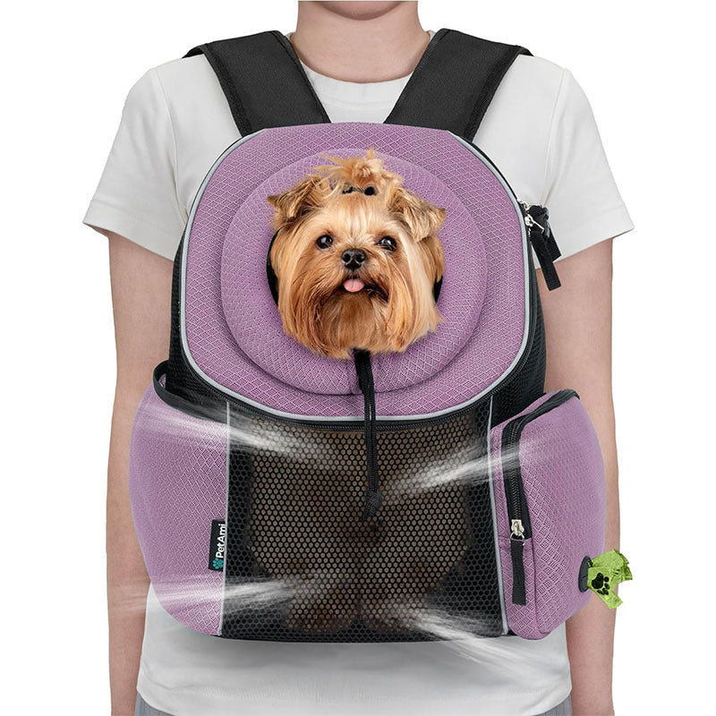 Breathable Dog Carrier Backpack – Portable Travel Bag for Small Dogs & Puppies