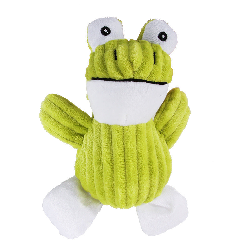 Vocal Animal Plush Dog Toy – Chew & Molar Teeth Cleaning Trainer for Small & Medium Dogs