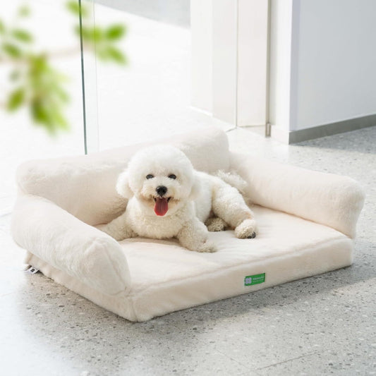MEWOOFUN Orthopedic Dog Bed MEWOOFUN Orthopedic Dog Bed Sofa with Egg Foam – Washable Cover & Non-Slip Bottom, Large 35" for Medium Dogs, Beige