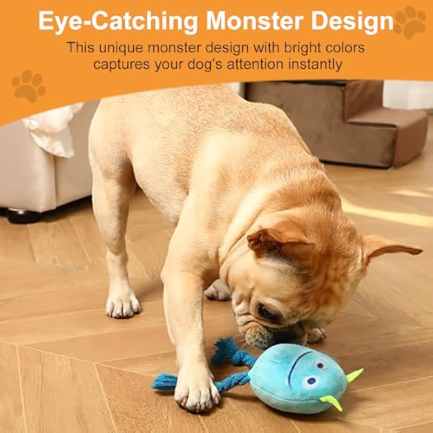Squeaky Plush & Rope Dog Toys for Small & Medium Breeds – Interactive Puppy Chew Toys to Keep Dogs Busy