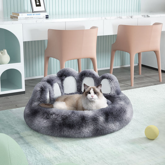 Bear Paw Dog & Cat Bed – Cozy Plush Pet Bed for Small Dogs and Indoor Cats, Soft Cute Pet Furniture