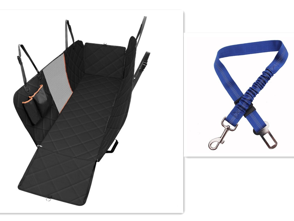 Medium & Large Dog Car Seat Cover & Mesh Hammock – Travel Safety & Car Protector