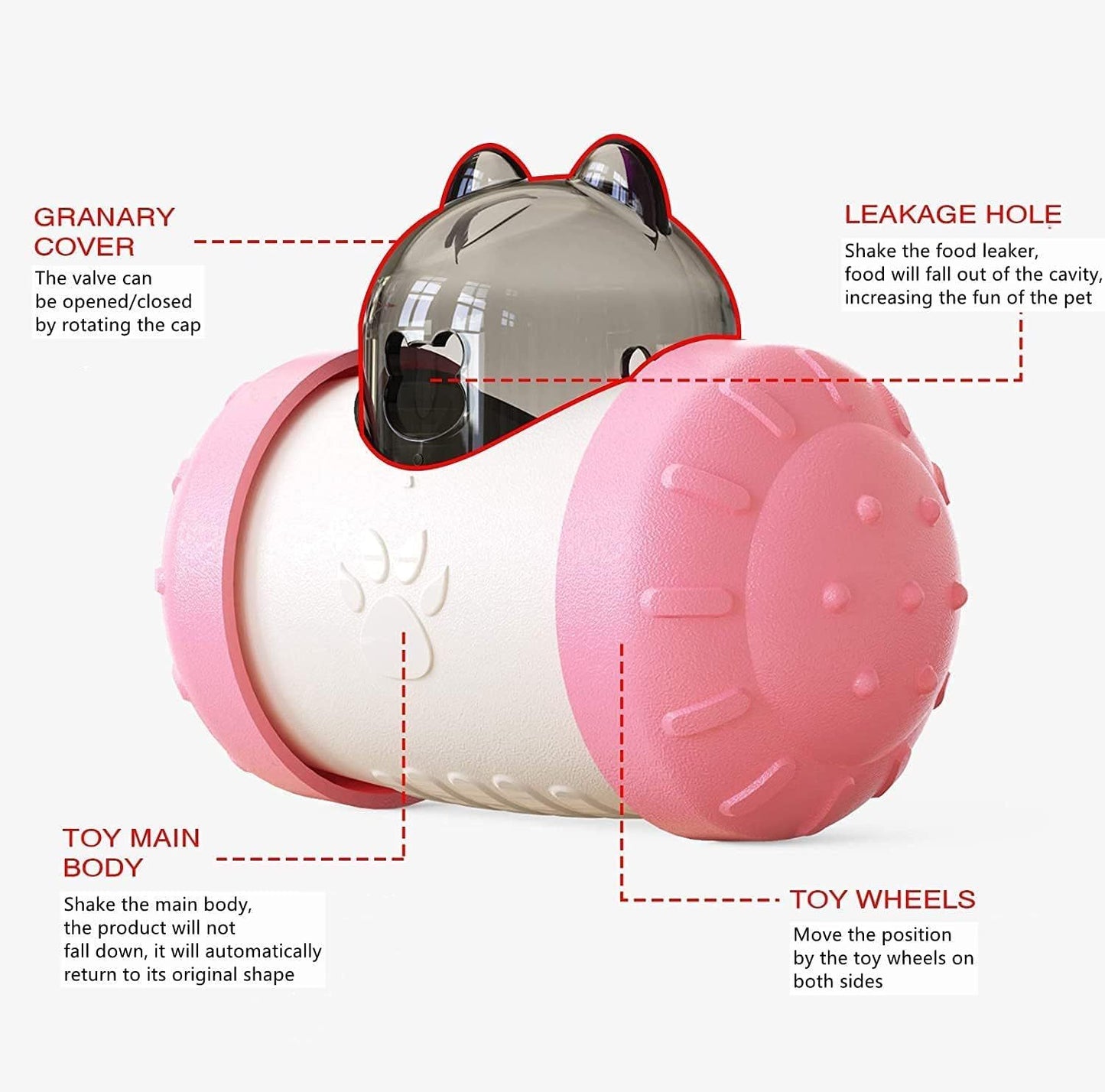 Interactive Treat-Dispensing Pet Toy – Enrichment Dog & Cat Feeder Ball for Small, Medium & Large Dogs