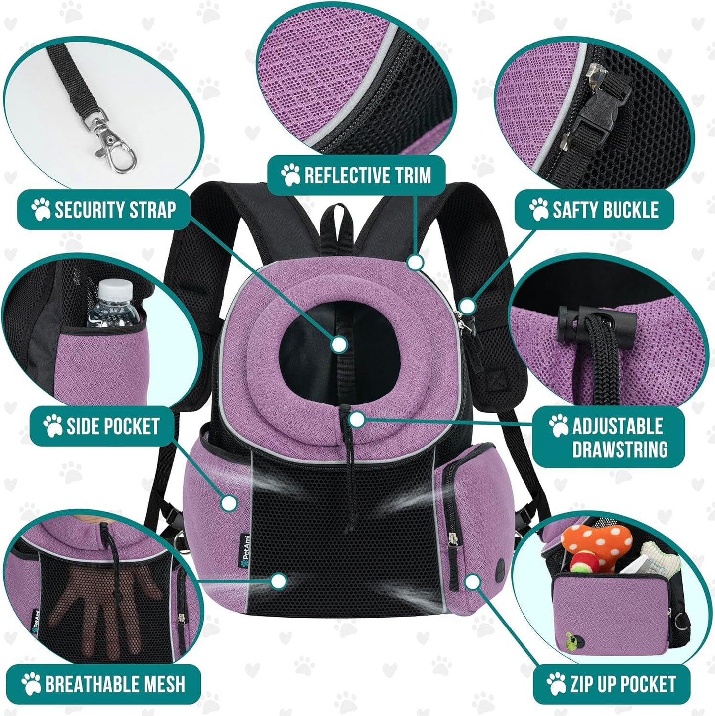 Breathable Dog Carrier Backpack – Portable Travel Bag for Small Dogs & Puppies