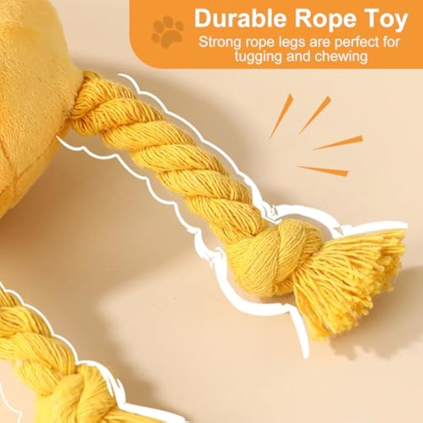 Squeaky Plush & Rope Dog Toys for Small & Medium Breeds – Interactive Puppy Chew Toys to Keep Dogs Busy