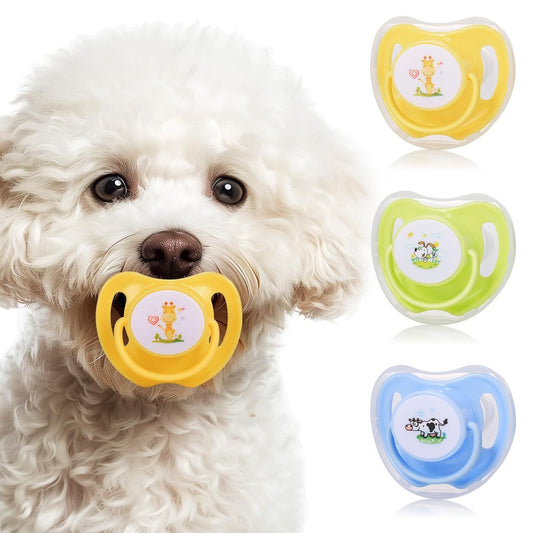 Dog & Kitten Pacifier Teething Toy – Chew Toy for Small Dogs, Puppies & Cats, Essential Pet Supplies